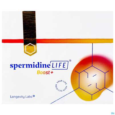 Sie sehen eine Packung Spermidinlife/boost+ Weizenkeimextrakt Hohem Spermidingehalt 3mg Sachet 30st, Produktbild: 01 Spermidinlife/boost+ Weizenkeimextrakt Hohem Spermidingehalt 3mg Sachet 30st, A-Nr.: 5670449 - 01