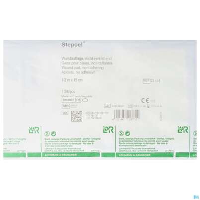 Sie sehen eine Packung Wundauflagen Stepcel/gazelin Steril 15cm 1/2 1st, Produktbild: 01 Wundauflagen Stepcel/gazelin Steril 15cm 1/2 1st, A-Nr.: 0986509 - 01