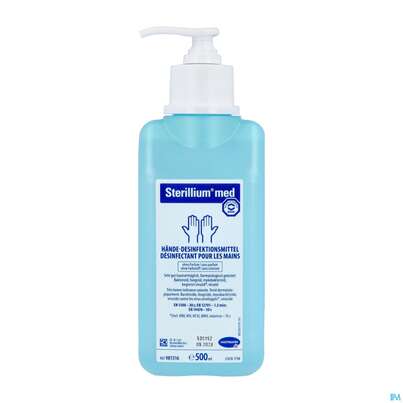 Sie sehen eine Packung Sterillium Haendedesinfektion Med +pumpe 500ml, Produktbild: 02 Sterillium Haendedesinfektion Med +pumpe 500ml, A-Nr.: 4094423 - 02
