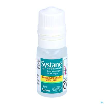 Sie sehen eine Packung Augentropfen Systane/hydration Benetzungstropfen Unkonserviert 10ml, Produktbild: 06 Augentropfen Systane/hydration Benetzungstropfen Unkonserviert 10ml, A-Nr.: 5423662 - 06