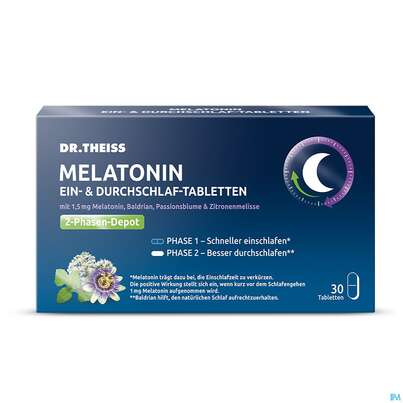 Melatonin Tabl Ein +durchschlaf Dr.theiss 30st, A-Nr.: 5800337 - 01