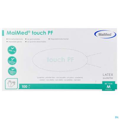 Sie sehen eine Packung Untersuchungshandschuhe Latex Unsteril Puderfrei Grip Light M 26759 100st, Produktbild: 01 Untersuchungshandschuhe Latex Unsteril Puderfrei Grip Light M 26759 100st, A-Nr.: 2066730 - 01