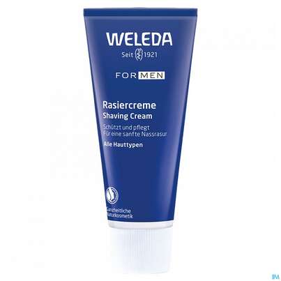 Sie sehen eine Packung Rasiercreme,-seife,-wasser Weleda Rasiercreme For Men Tb 75ml, Produktbild: 01 Rasiercreme,-seife,-wasser Weleda Rasiercreme For Men Tb 75ml, A-Nr.: 0624427 - 01